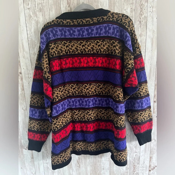 Vintage Animal Print Oversized Cardigan Size 1X - Picture 3 of 3